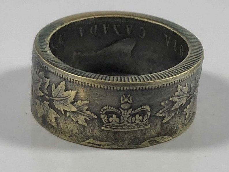 Sizes 7-13 Replica Newfoundland Fifty Cent Coin Ring
