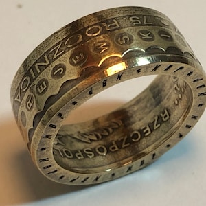 Polen Münzenring – Breaking Enigma Code Tribut – Handgefertigter Münzring aus Polen – Vintage Münzring für Sammler und Historiker
