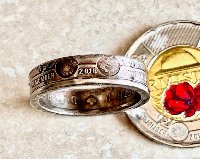 Pure Silver Canada 150 Coin Ring - Etsy