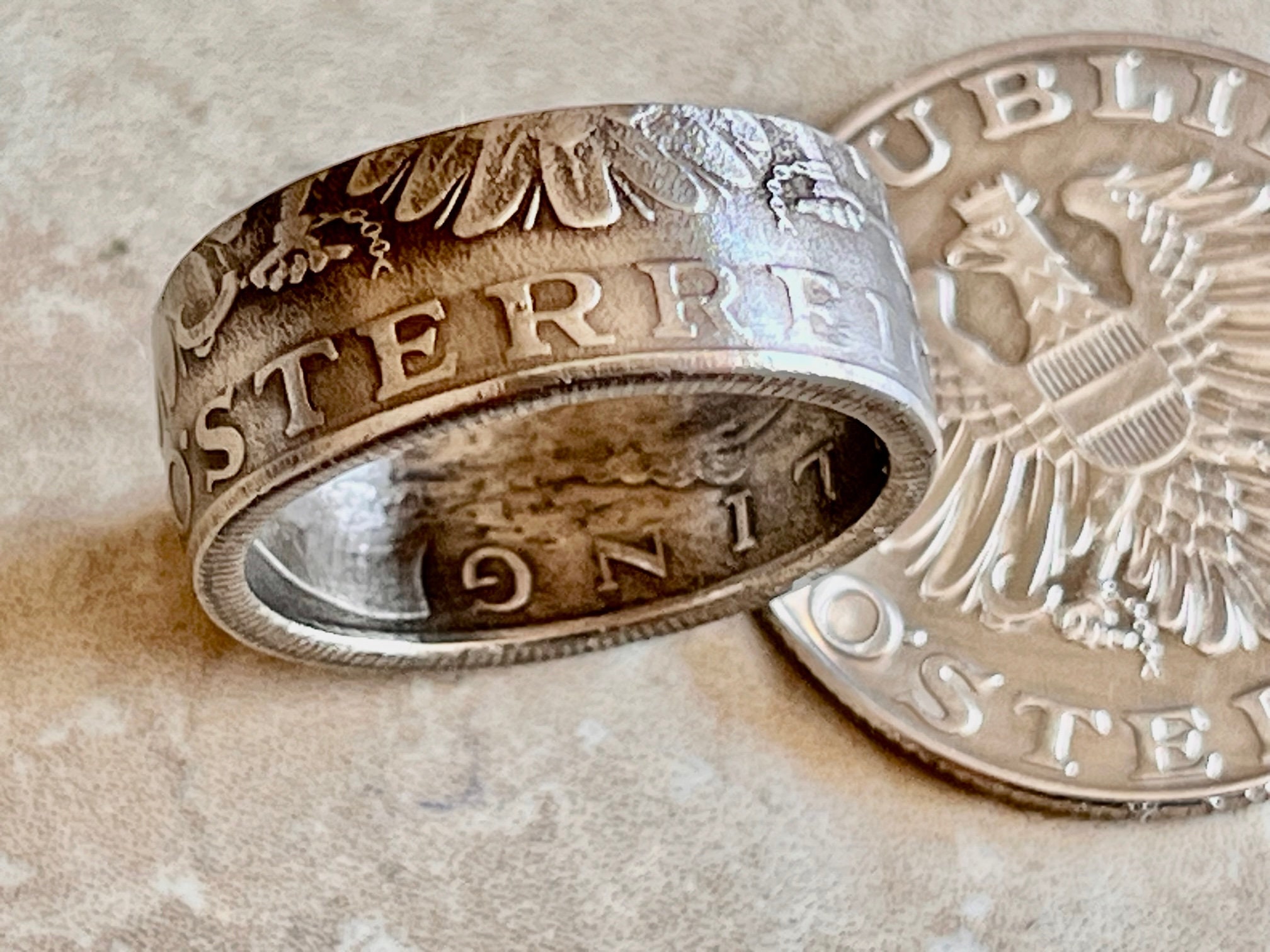 Austria Coin Ring Austrian 10 Schilling Austrian Handmade Custom Ring ...