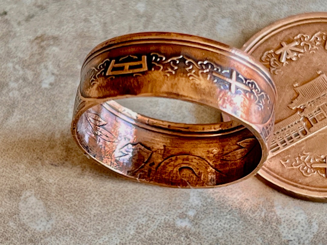Japan Coin Ring 10 Yen Japanese Handmade Custom Personal