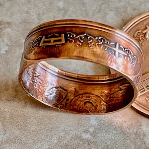 Japan Coin Ring 10 Yen Japanese Handmade Custom Personal Ring Gift For Friend Coin Ring Gift For Him Her World Coin Collector