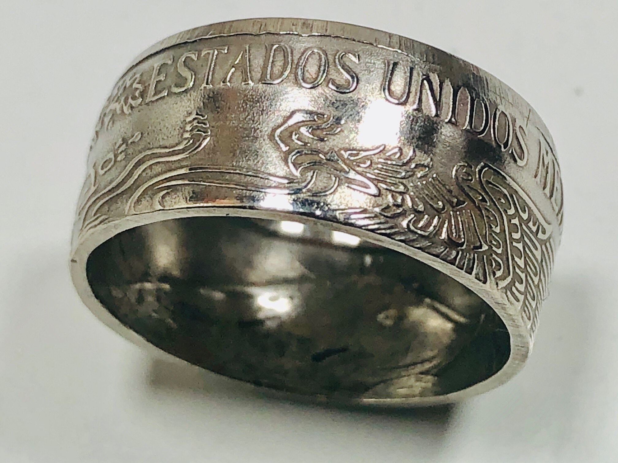 Mexico Ring One Peso Mexican Coin Ring Hand Made in Canada Etsy Canada