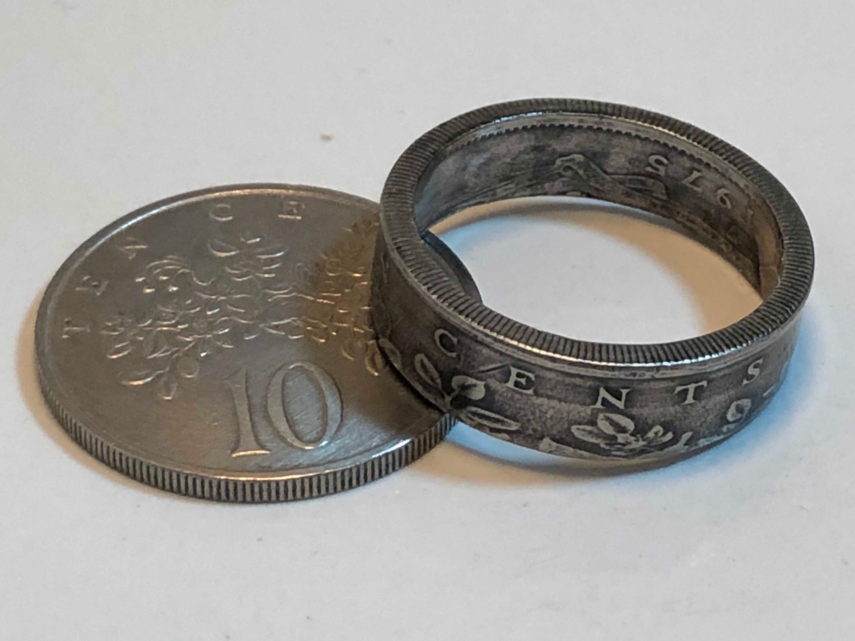 Jamaica Ring 10 Cents Jamaican Coin Ring Hand Made in Canada Etsy