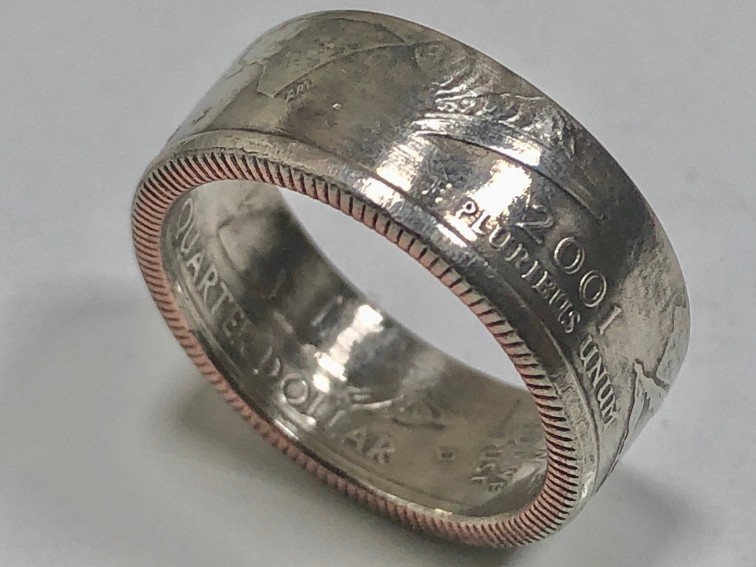 State Coin Rings New York Ring USA State Coin Ring Quarter Dollar United States of ...