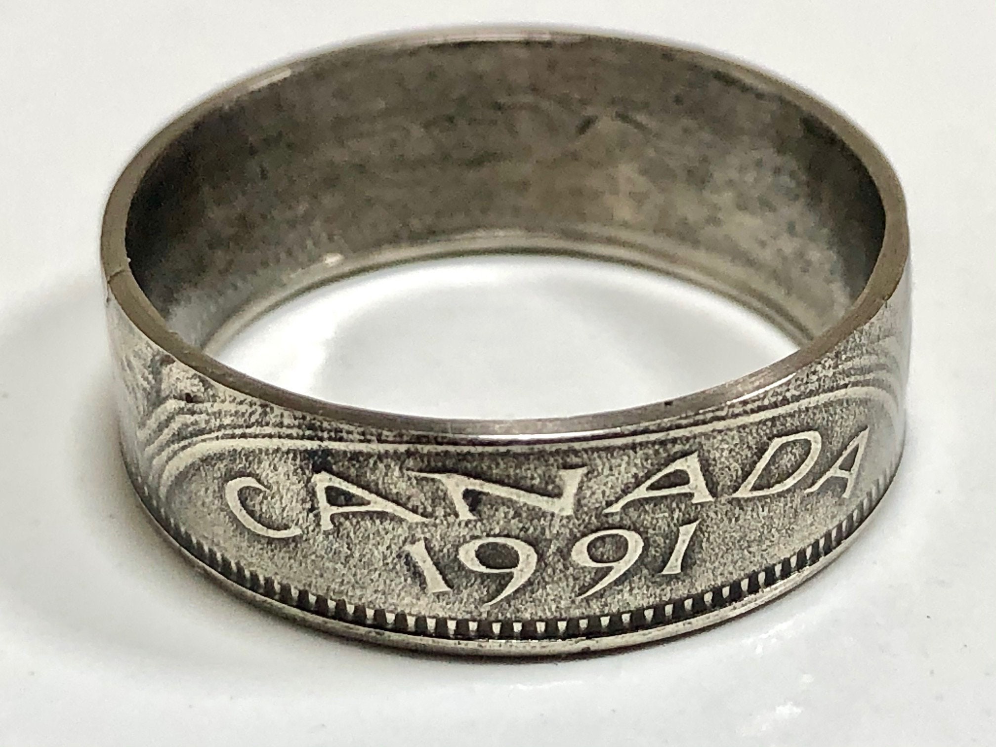Canada Coin Ring – 5 Cents Nickel Handmade | Vintage Canadian Jewelry ...
