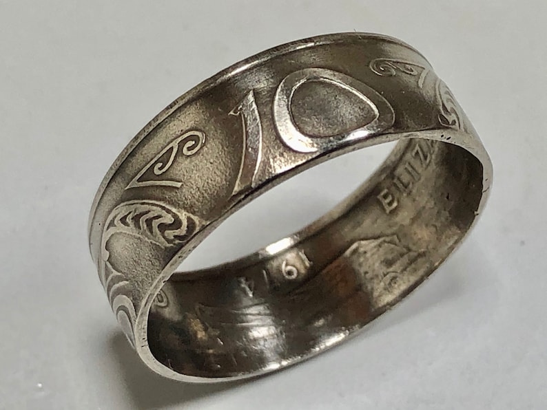 New Zealand Ring 10 Cent Coin Ring Hand Made Etsy
