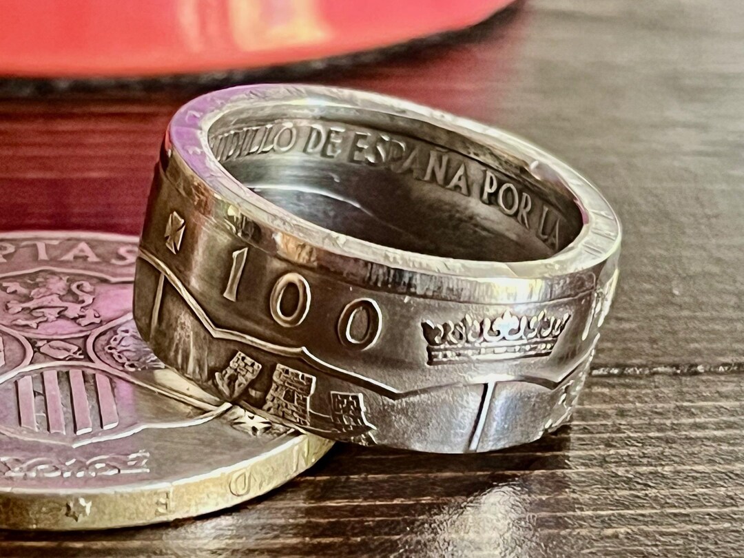 Silver Collector Rings Spain Silver Ring | 100 Pesetas 1966 Francisco Franco | 80% Silver ...