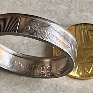Vimy Ridge Coin Ring 2017 Canadian 2 Dollar Handmade Personal Jewelry Ring Gift For Friend Coin Ring Gift For Him Her World Coin Collector