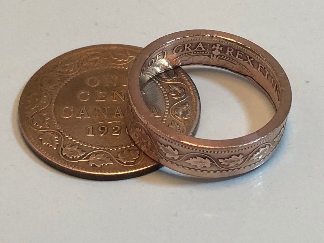 Canada Large Penny Coin Ring – Handmade Canadian Jewelry – Custom ...