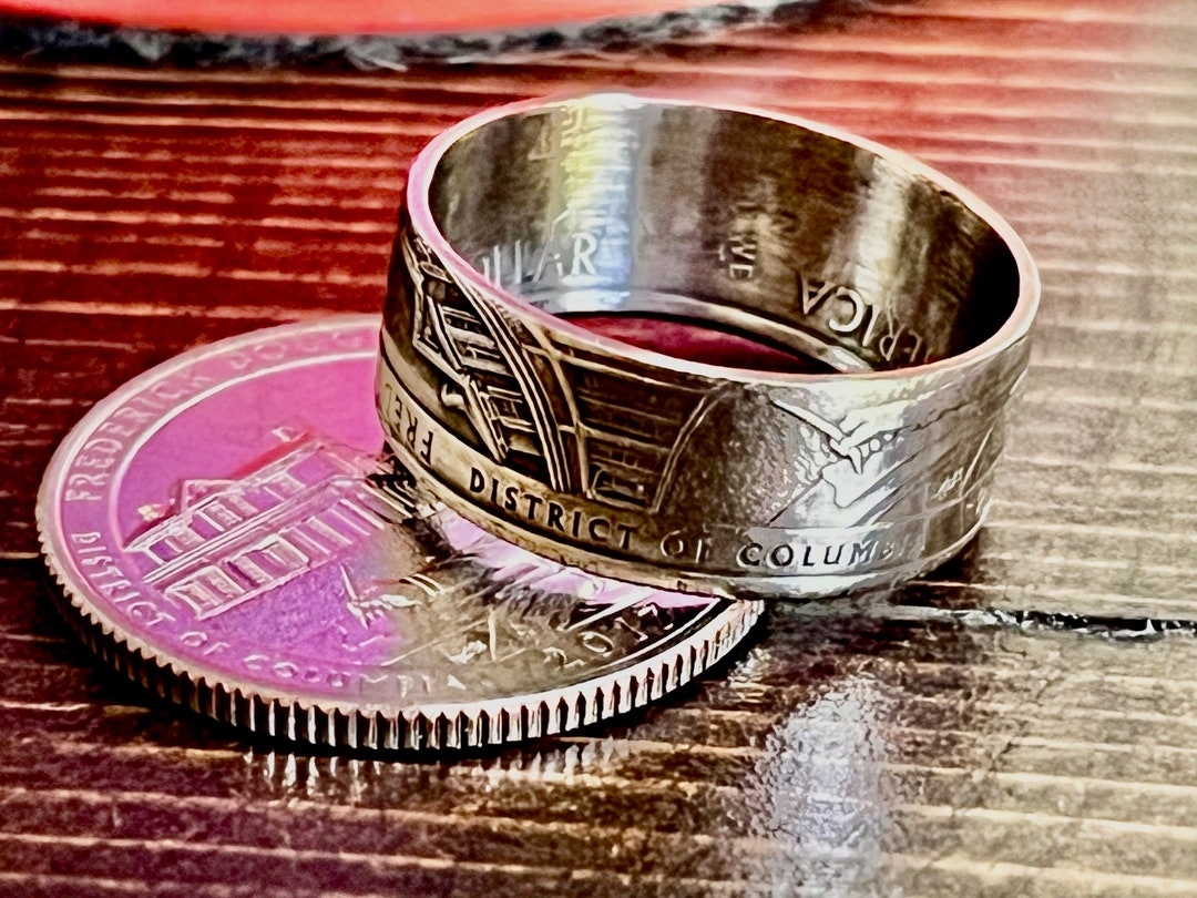 State Coin Rings District of Columbia Ring USA State Coin Ring Quarter Dollar United ...