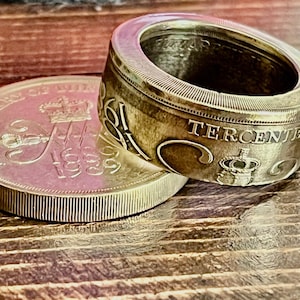 Great Britain 2 Pounds - Elizabeth II Commemorative 300th Anniversary Bill of Rights Coin Ring British United Kingdom England Scotland