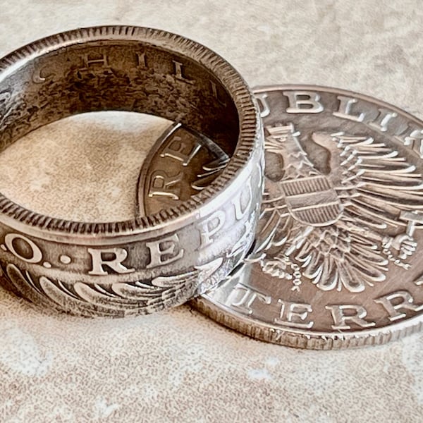 Austria Coin Ring Austrian 10 Schilling Austrian Handmade Custom Ring For Gift For Friend Coin Ring Gift For Him Her World Coin Collector