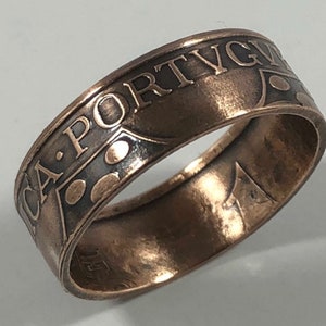 Portugal 1 Escudo Coin Ring – Handmade Portuguese Jewelry | Custom Vintage Ring Gift for Friend | Unique República Portuguesa Coin