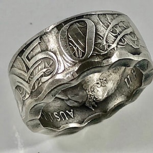 Australia Coin Ring 50 Cent Australian Ring Handmade Jewelry Gift Charm For Friend Coin Ring Gift For Him Her World Coins Collector