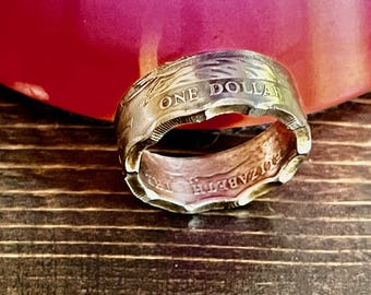 Eastern Caribbean Ring One Dollar Coin Ring Handmade Personal Jewelry Ring Gift For Friend Coin Ring Gift For Him Her World Coin Collector