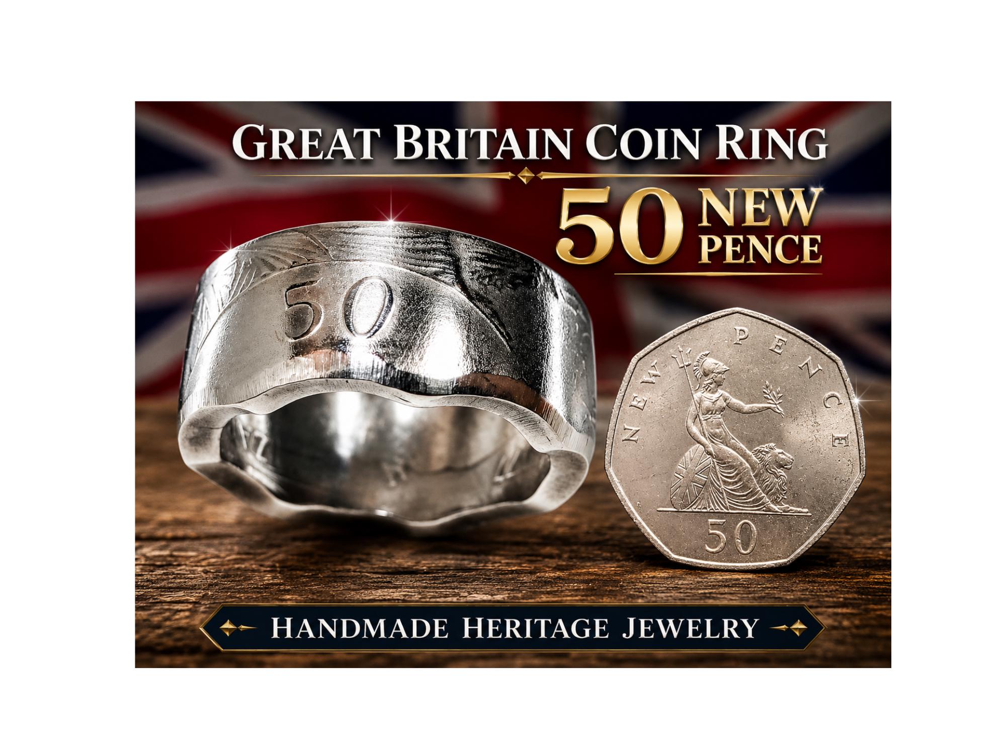 Vintage 50 new pence - Etsy 日本