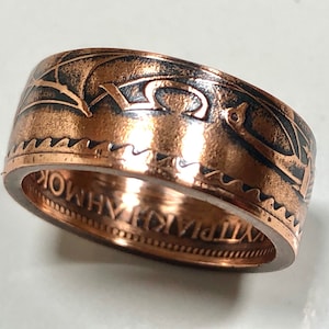 Cyprus Coin Ring 5 Mils Handmade Personal Custom Ring Charm Gift For Friend Coin Ring Gift For Him Her World Coin Collector