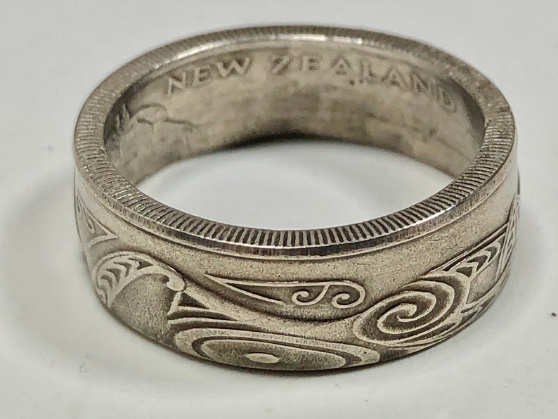 New Zealand Ring 10 Cent Coin Ring Hand Made Etsy