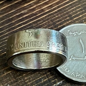 1 Dirham Coin United Arab Emirates Coin Ring Handmade Personal Charm Jewelry Ring Gift For Friend Gift Him Her World Coin Collector
