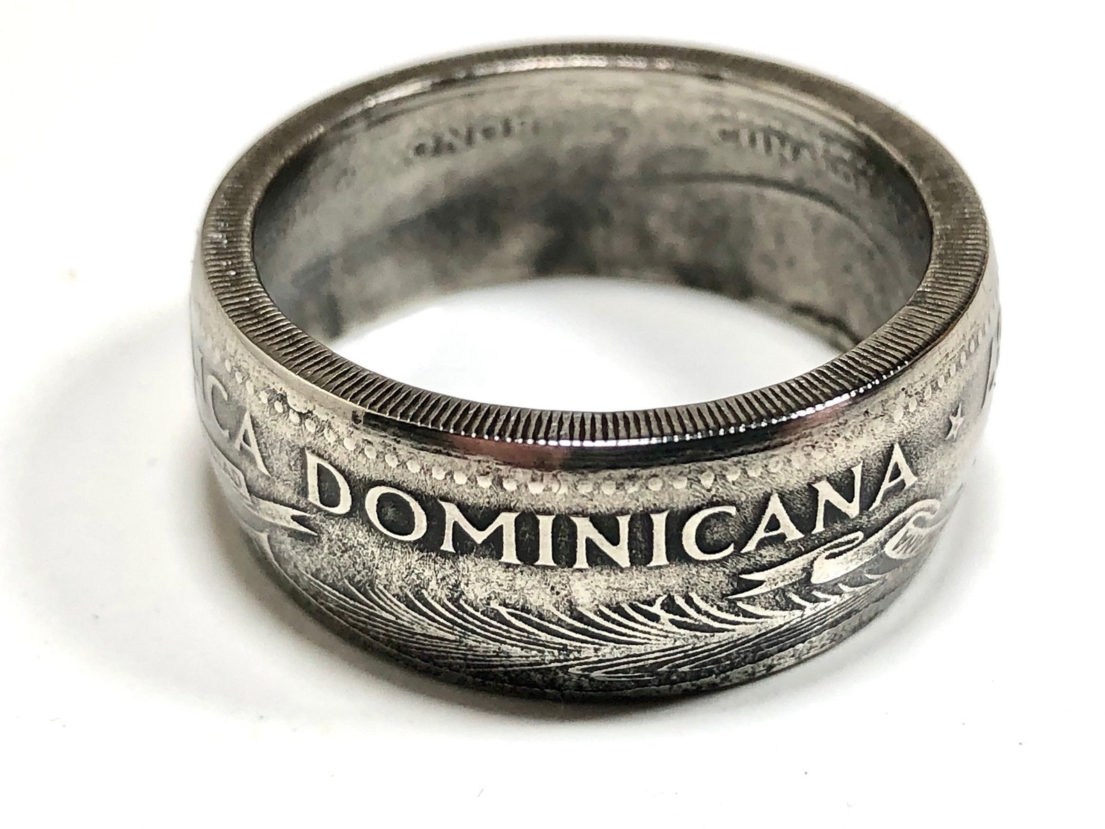 Dominican Republic Ring Peso Coin Ring Handmade Etsy UK