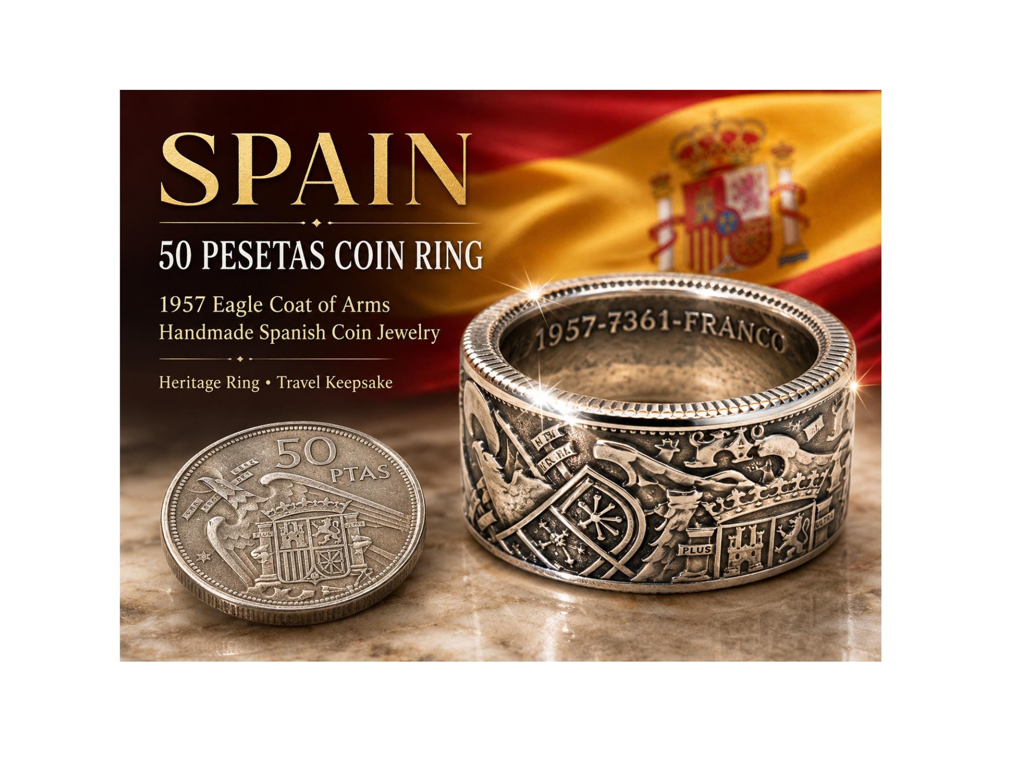 1957 50 pesetas - Etsy 日本
