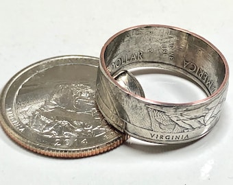 Virginia Shenandoah National Ring USA Parks Coin Ring Quarter Dollar United States of America, President, Jewelry, Liberty, In God We Trust