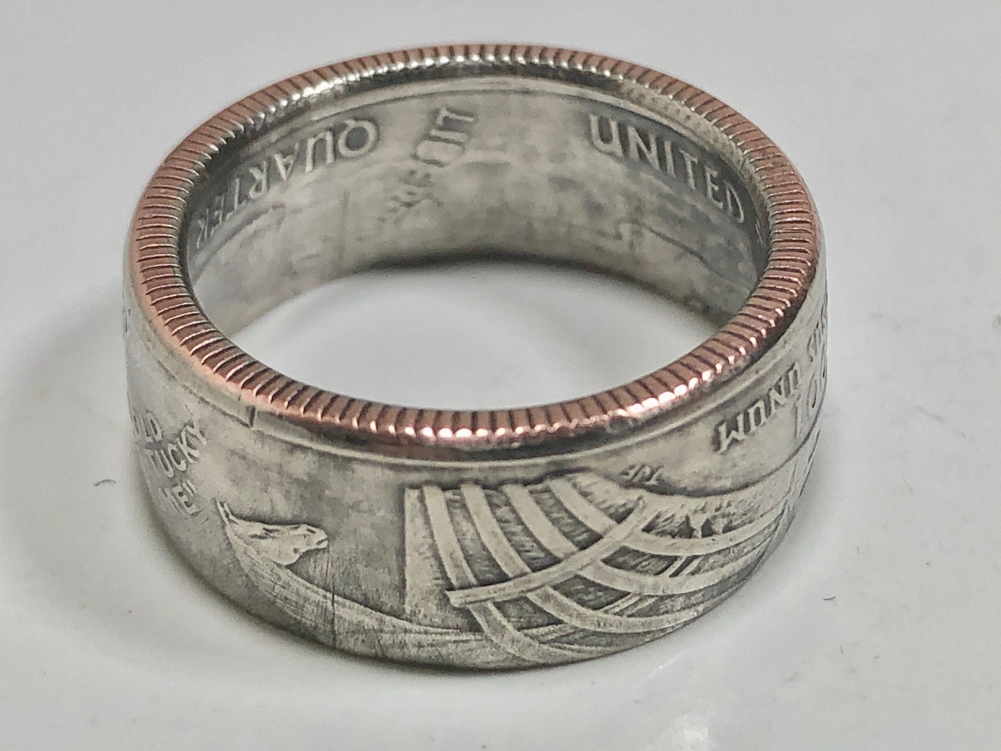 State Coin Rings Kentucky Ring USA State Coin Ring Quarter Dollar United States of ...