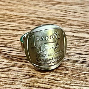 One Rand Africa Coin Ring Sol Deo Gloria Personal Jewelry Ring Charm Gift For Friend Coin Ring Gift For Him Her World Coin Collector
