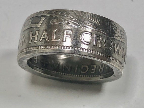 Half crown coin best sale ring