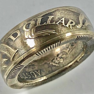 Australia Coin Ring – Handmade Dollar Ring – Australian Jewelry – Unique Gift for Him or Her – Vintage Coin Ring – Personal Aussie Jewelry
