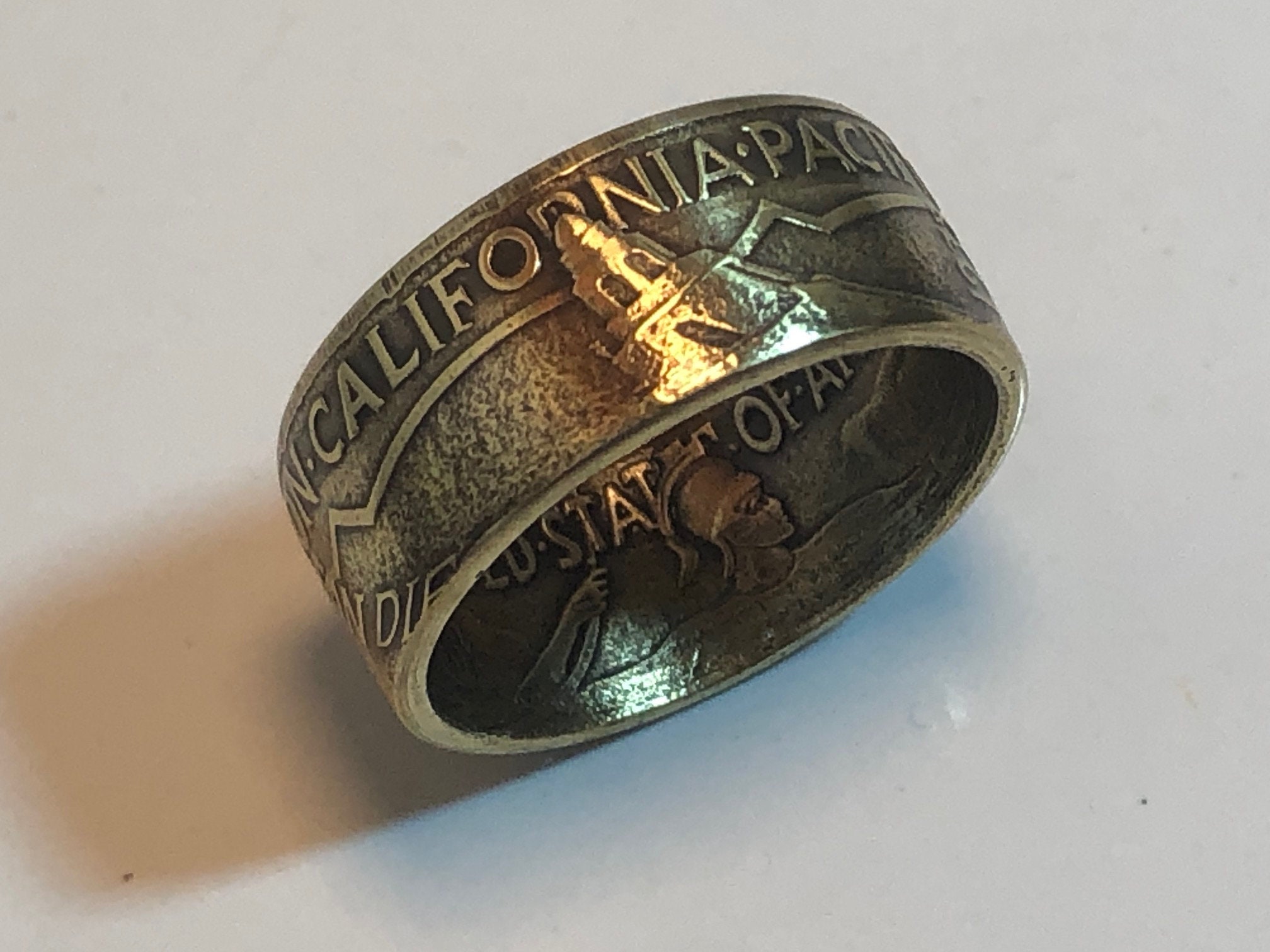 San Diego Ring Replica 1935 San Diego Commemorative Half Etsy