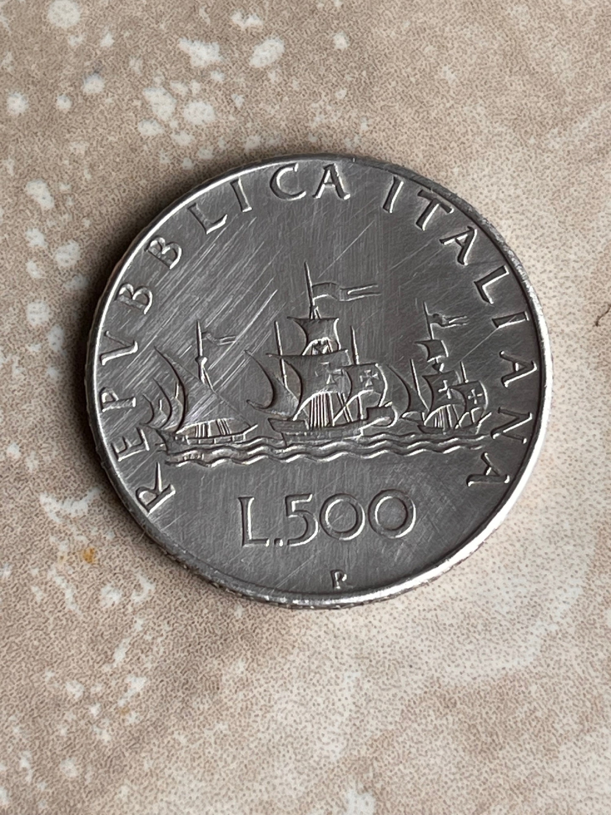 イタリア 500リラ コインリング シルバー ハンドメイド ヴィンテージ 