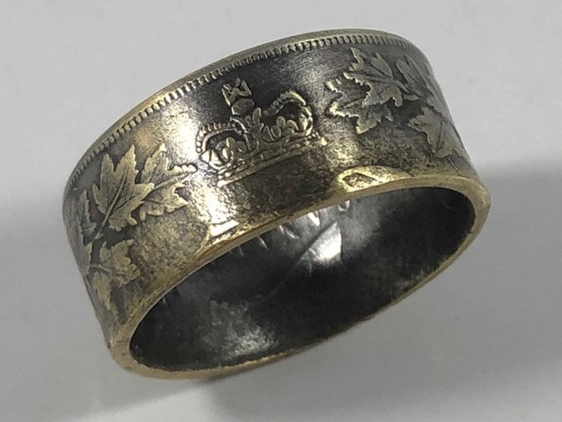 Sizes 7-13 Replica Newfoundland Fifty Cent Coin Ring