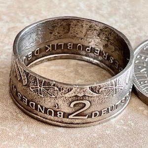 Germany Coin Ring – 2 Mark Eagle Design | Handmade German Jewelry | Custom Ring Gift for Him or Her | Vintage Deutsche Mark Band