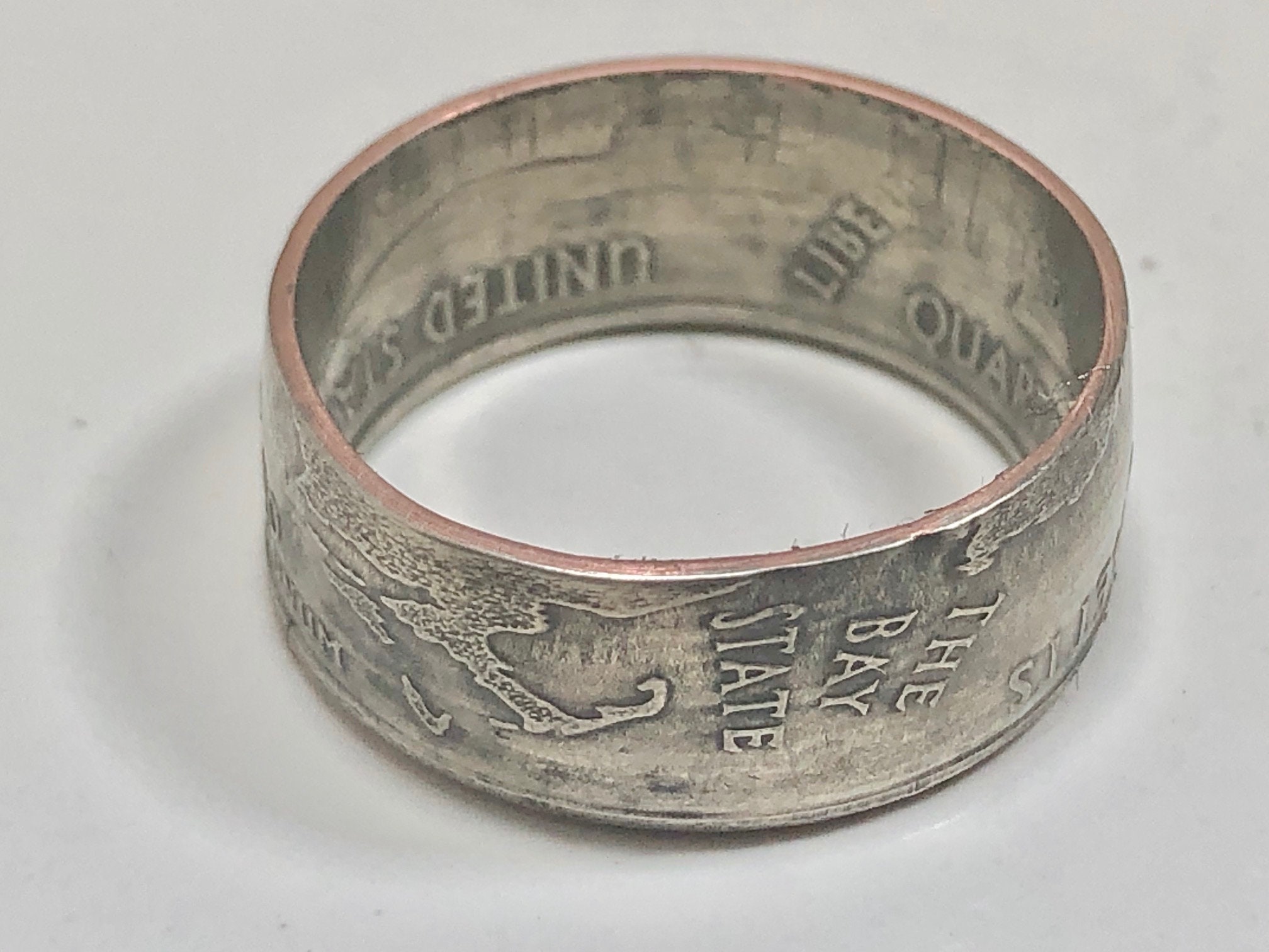 State Coin Rings Massachusetts Ring USA State Coin Ring Quarter Dollar United States of ...