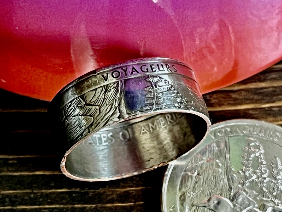 State Coin Rings Minnesota Voyageurs National Park Ring USA State Coin Ring Quarter ...