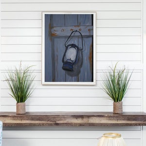 Printable Wall Art Rustic Barn Lamp Digital Download