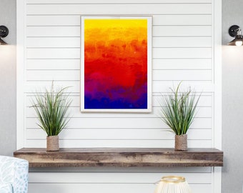 Printable Wall Art Abstract Colors Digital Download