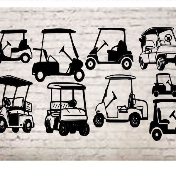 Golf Cart Svg, files for cricut, silhouette vector, golf cart clip art, golf cart cut files, bundle, golfing svg, sports svg, green, outline