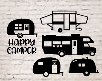 Download Retro Camper Vector Etsy
