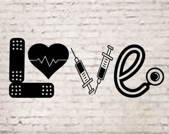 Download Love Nurse Svg File Etsy
