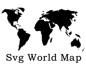 World Map Svg Etsy