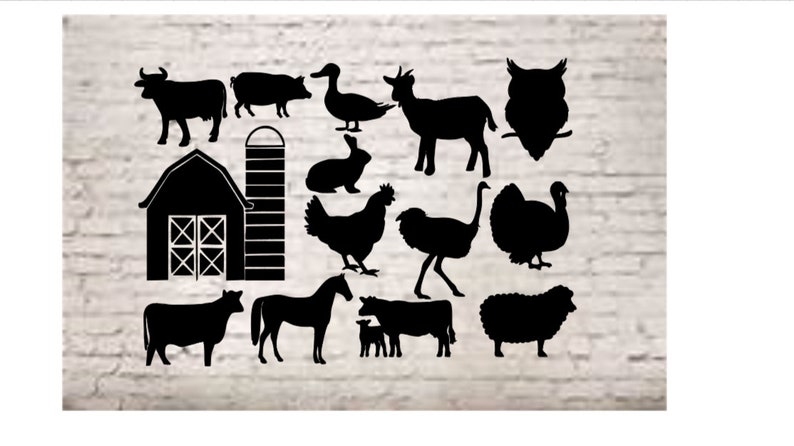 Download Barn Animal Svg files for cricut animal silhouette cut | Etsy