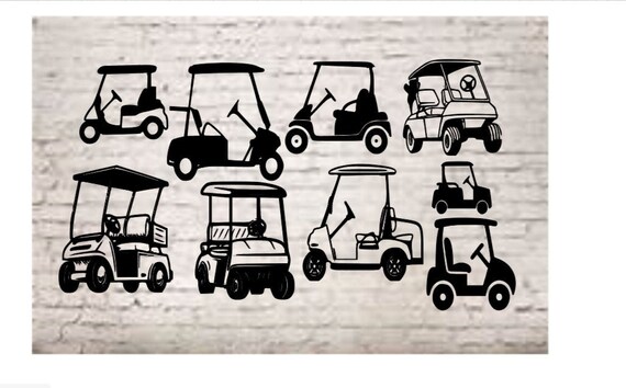 Download Golf Cart Svg files for cricut silhouette vector golf cart | Etsy