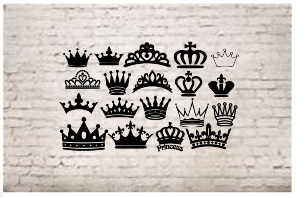 Crown Svg Files for Cricut, Tiara Svg, Crown Vector, Crown Silhouette