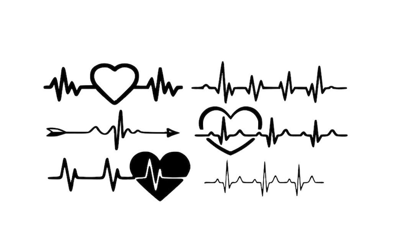 Download Heartbeat Svg Files for Cricut EKG Svg Healthcare Nurse | Etsy