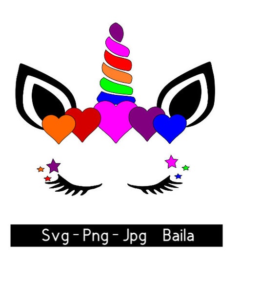 Download Rainbow Unicorn Svg Unicorn Face Svg Unicorn Head Svg Etsy