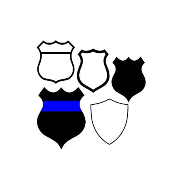 police-badge-silhouette-svg