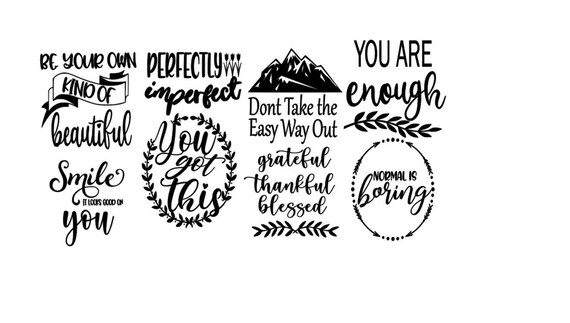 Download Inspirational Quote Bundle Svg Files For Cricut Silhouette Etsy